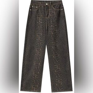 LEOPARD PRINT JEANS